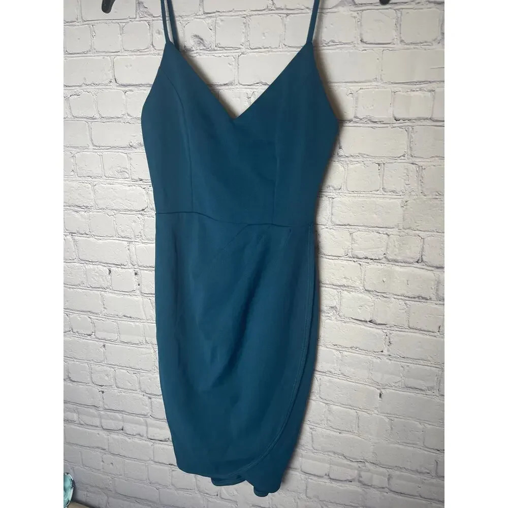 NWT Lulu’S Teal Body Con Mini Dress Juniors Size S
